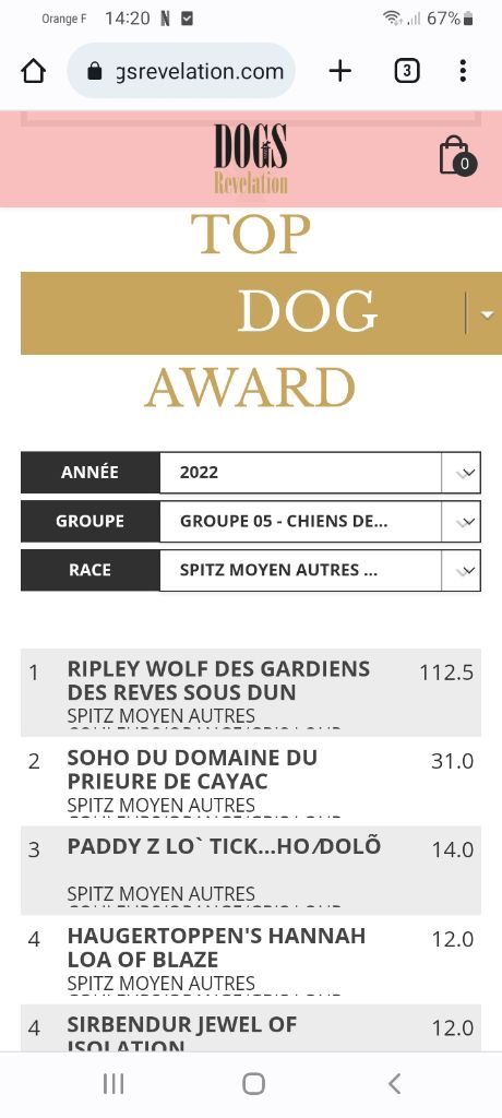 Des Fées Du Pays Noir - Ripley TOP DOG 2022